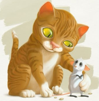 Мышонок и кот, Сказка