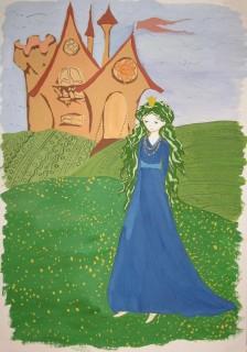 Зеленоволосая принцесса, Сказка