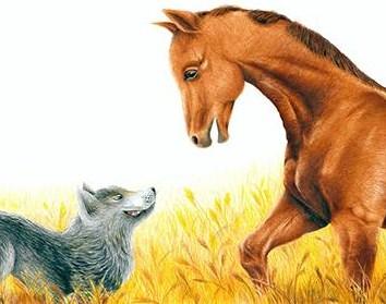 Волк и конь, Басня
