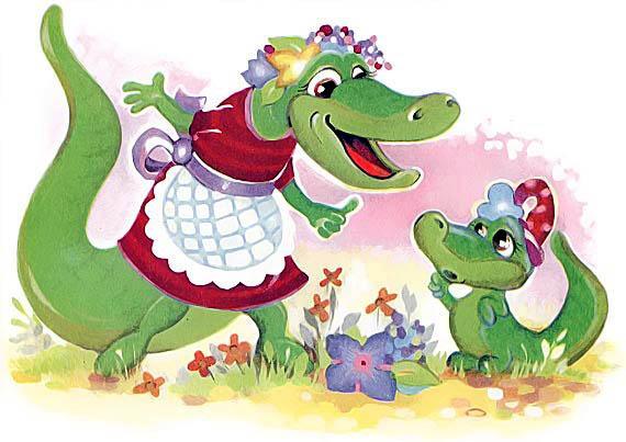 крокодилица и крокоделенок мама и ребенок