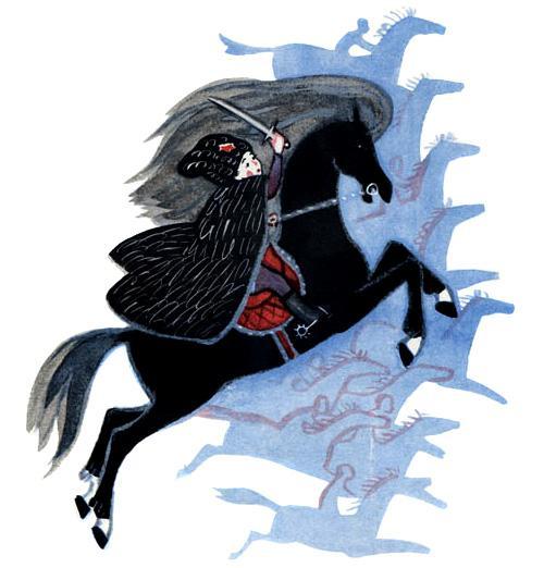 мальчик с саблей на коне