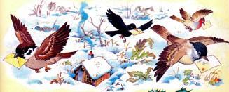 птицы несут письма зима