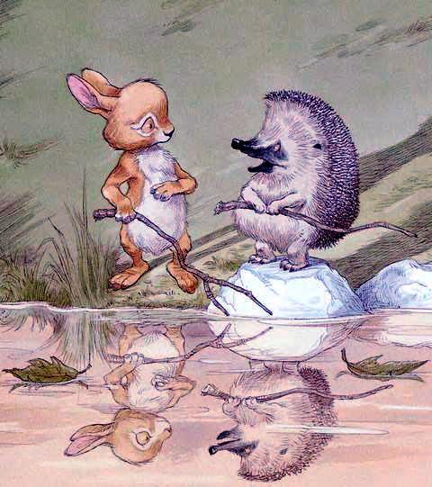 Ёжик и Кролик у реки