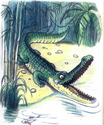 крокодил с открытой пастью