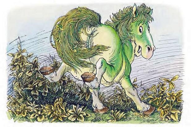 Зелёная Лошадь убегает