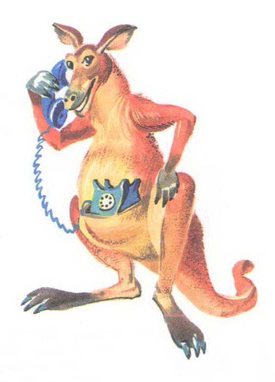 кенгуру у телефона, Чуковский